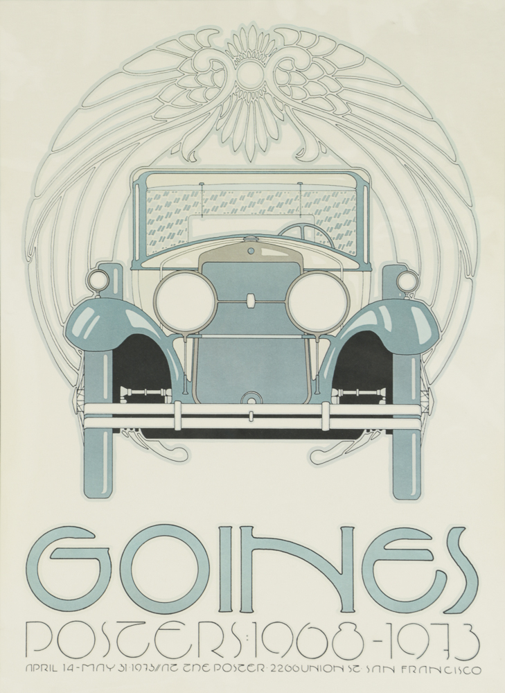 David Lance Goines Offset Lithograph Exhibition Poster  "Goines Posters 1968-1973"