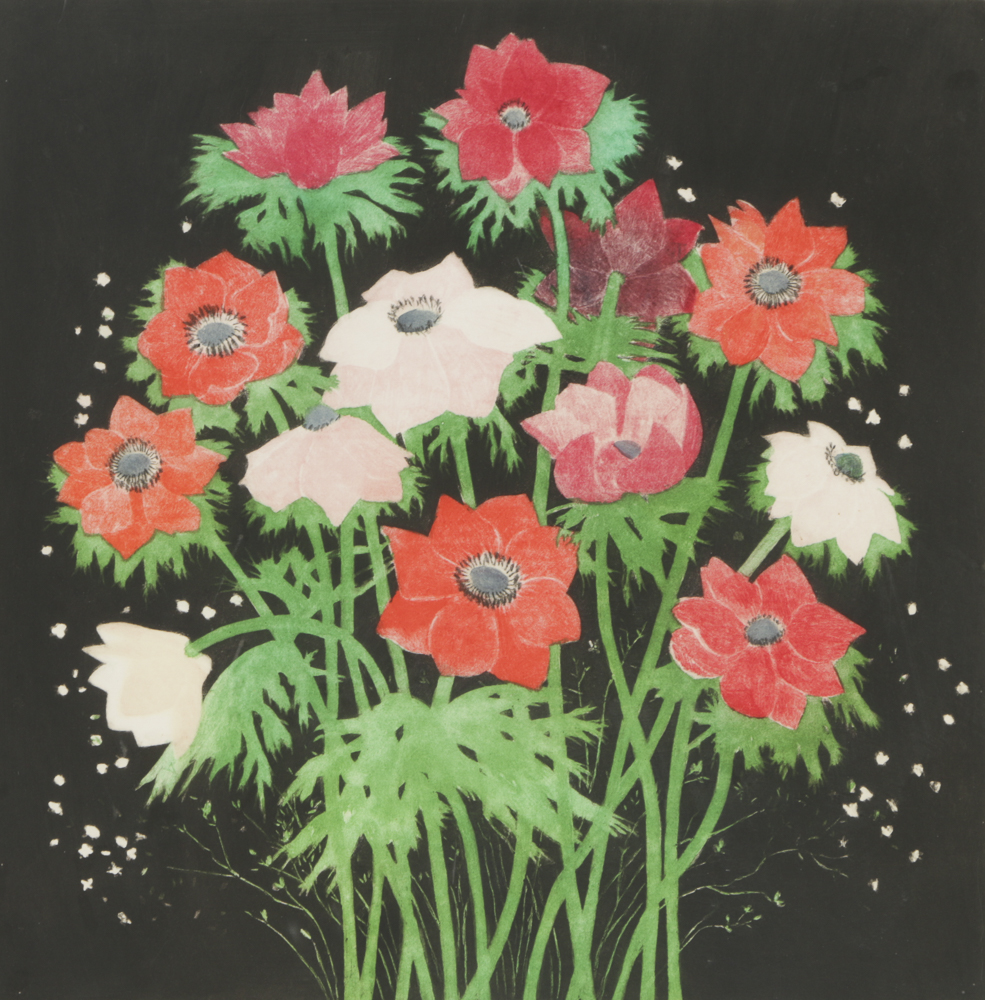 Janet Compere Limited Edition Serigraph on Paper "Anemones"