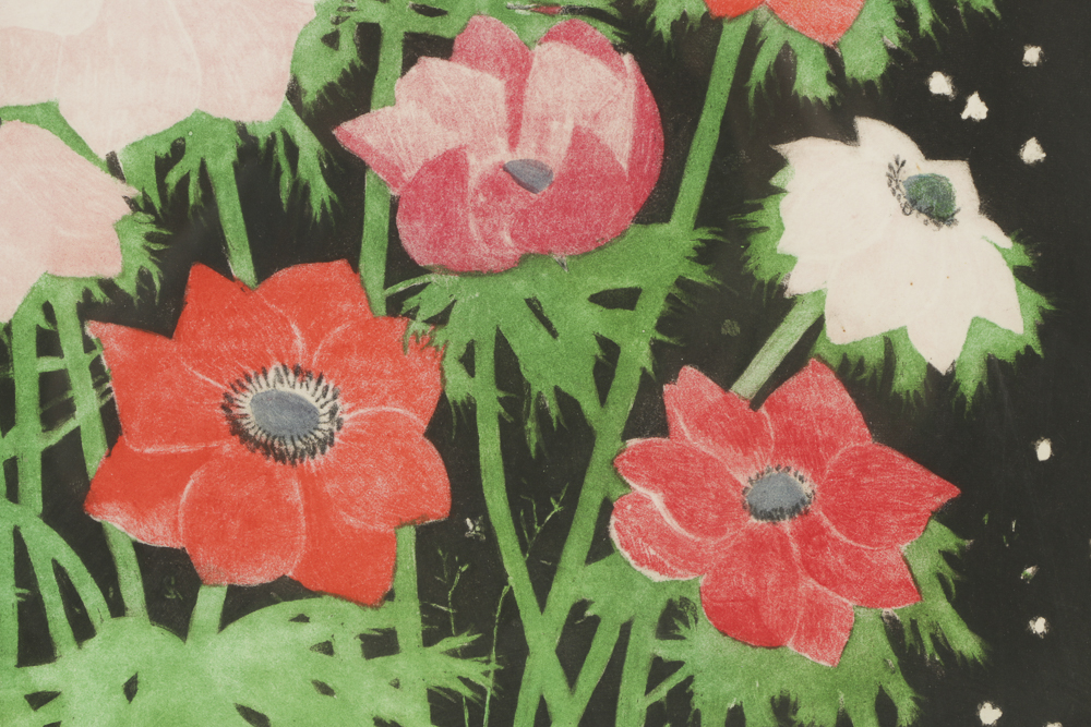 Janet Compere Limited Edition Serigraph on Paper "Anemones"