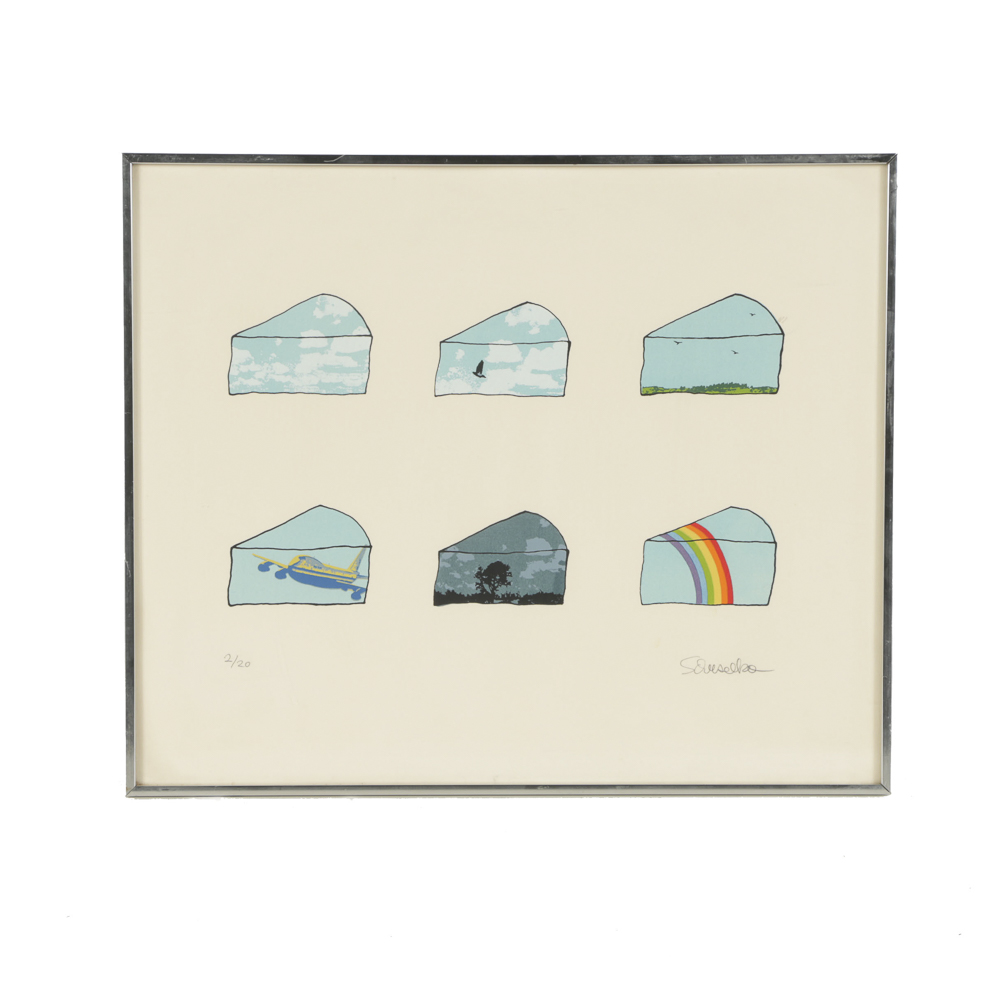 Signed Limited Edition Serigraph on Paper of Abstract Composition