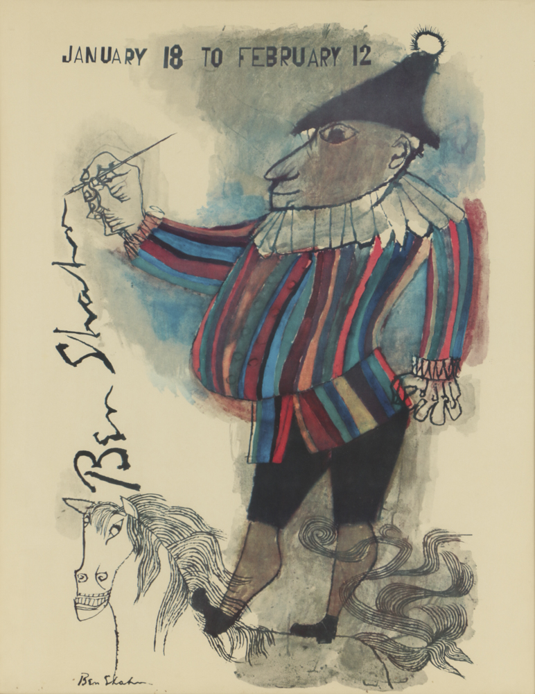 After Ben Shahn Offset Lithograph on Paper Exhibition Poster