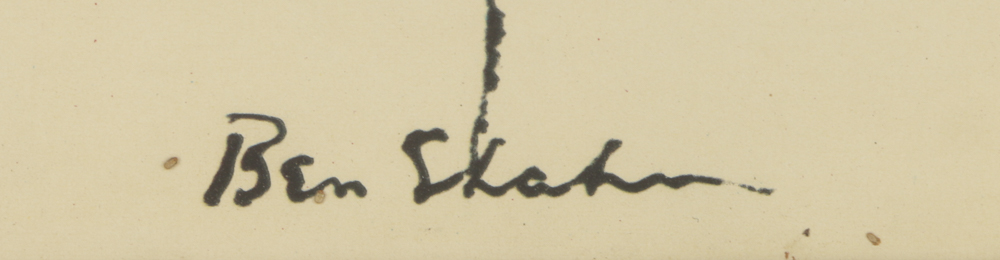 After Ben Shahn Offset Lithograph on Paper Exhibition Poster