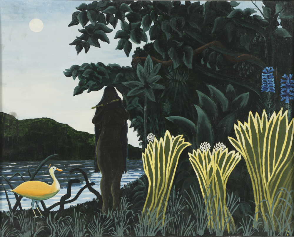 Acrylic Painting on Canvas Board Figural Landscape