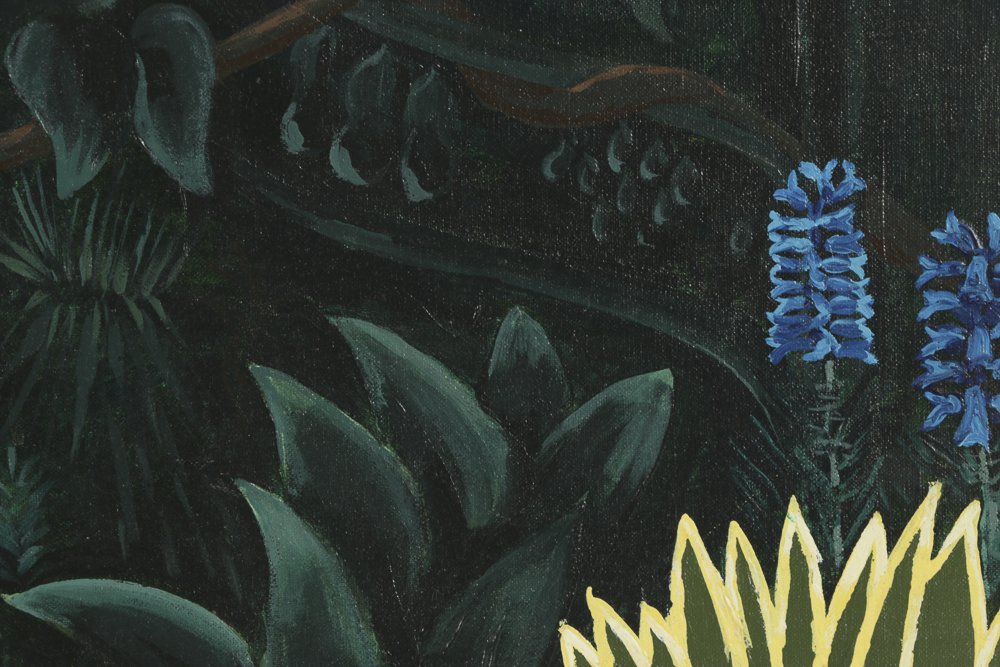 Acrylic Painting on Canvas Board Figural Landscape