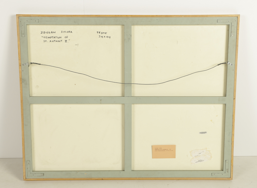 Zdzislaw Sikora Limited Edition Color Etching on Paper "The Temptation of St. Anthony II"