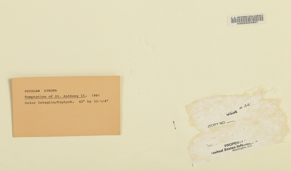 Zdzislaw Sikora Limited Edition Color Etching on Paper "The Temptation of St. Anthony II"