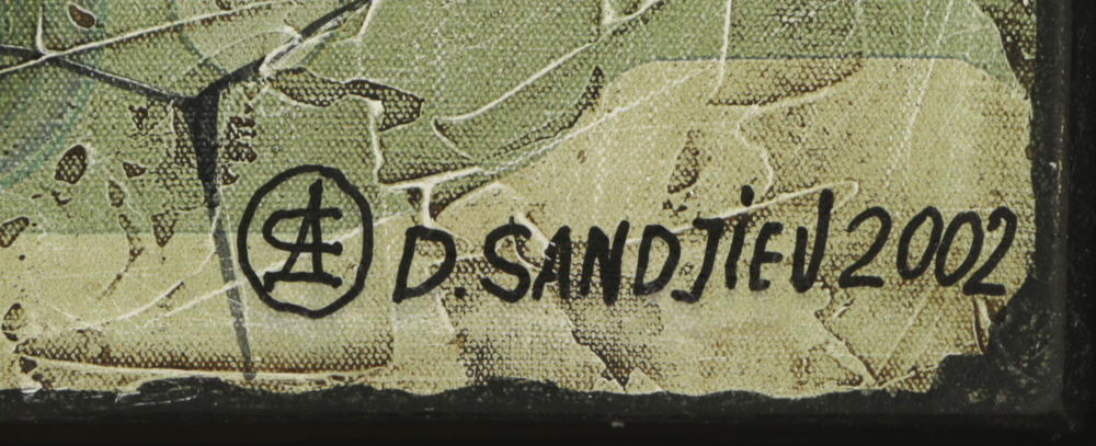 Dmitry Sandjiev Oil Painting on Linen Canvas "The Cracked Time"