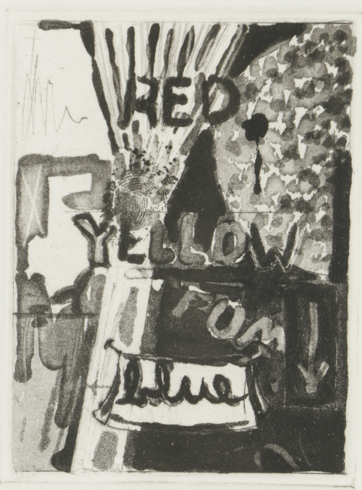 Jasper Johns Signed Limited Edition Etchings with Aquatint "Untitled (Red, Yellow, Blue)"
