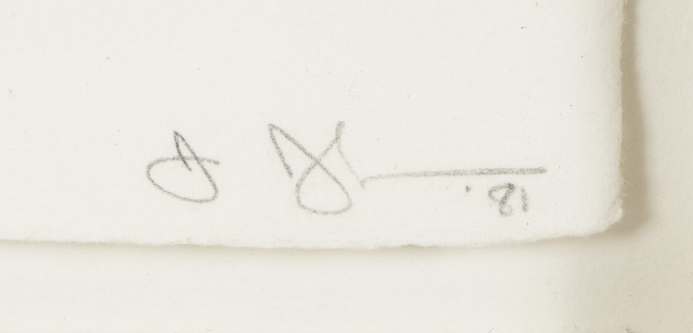 Jasper Johns Signed Limited Edition Etchings with Aquatint "Untitled (Red, Yellow, Blue)"