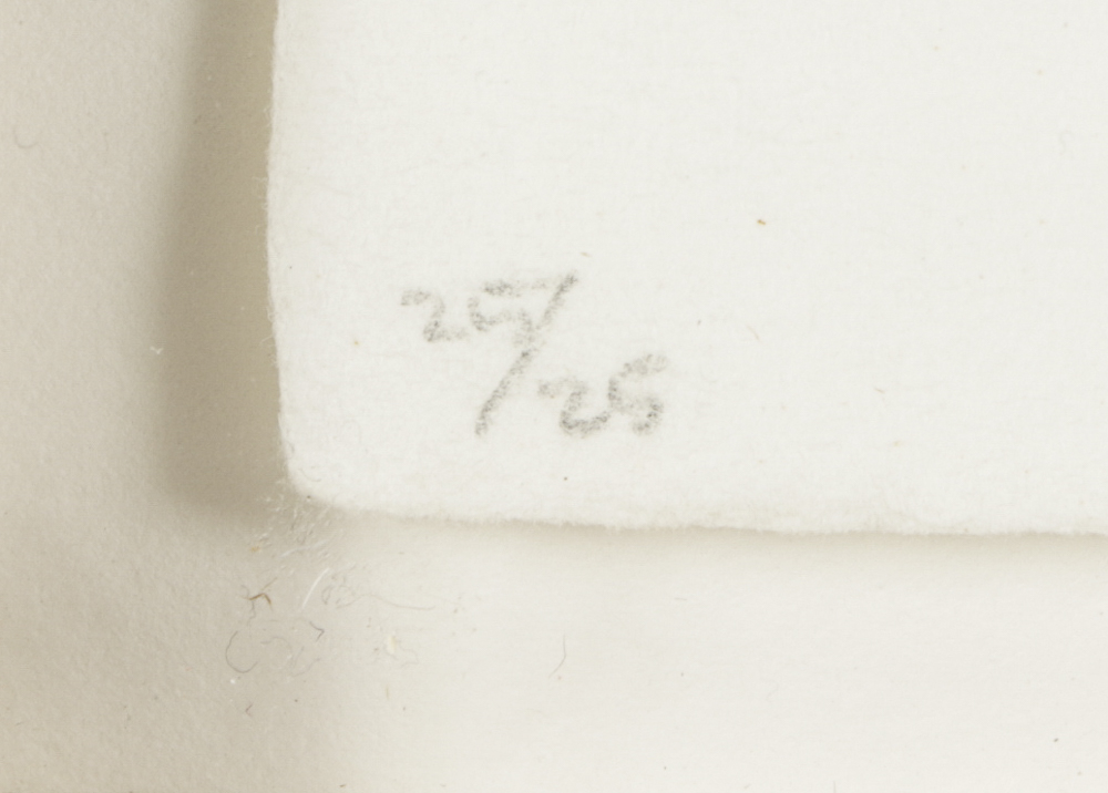 Jasper Johns Signed Limited Edition Etchings with Aquatint "Untitled (Red, Yellow, Blue)"