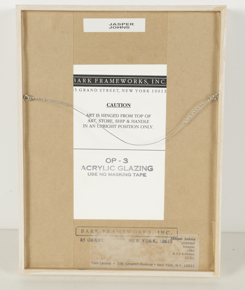 Jasper Johns Signed Limited Edition Etchings with Aquatint "Untitled (Red, Yellow, Blue)"