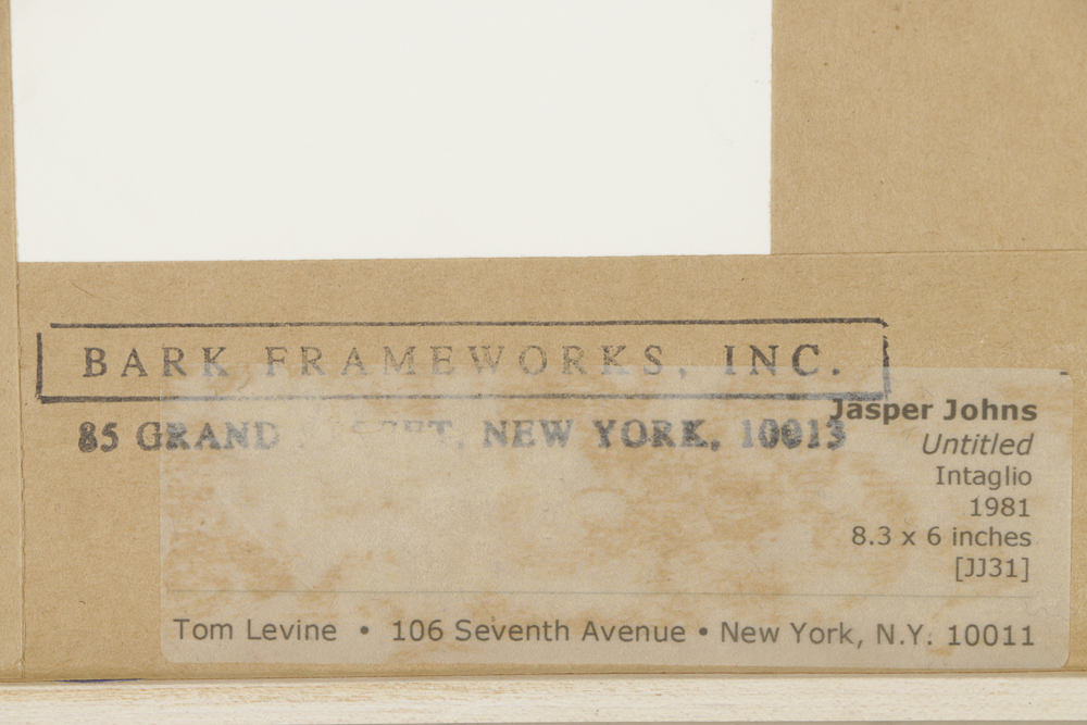 Jasper Johns Signed Limited Edition Etchings with Aquatint "Untitled (Red, Yellow, Blue)"