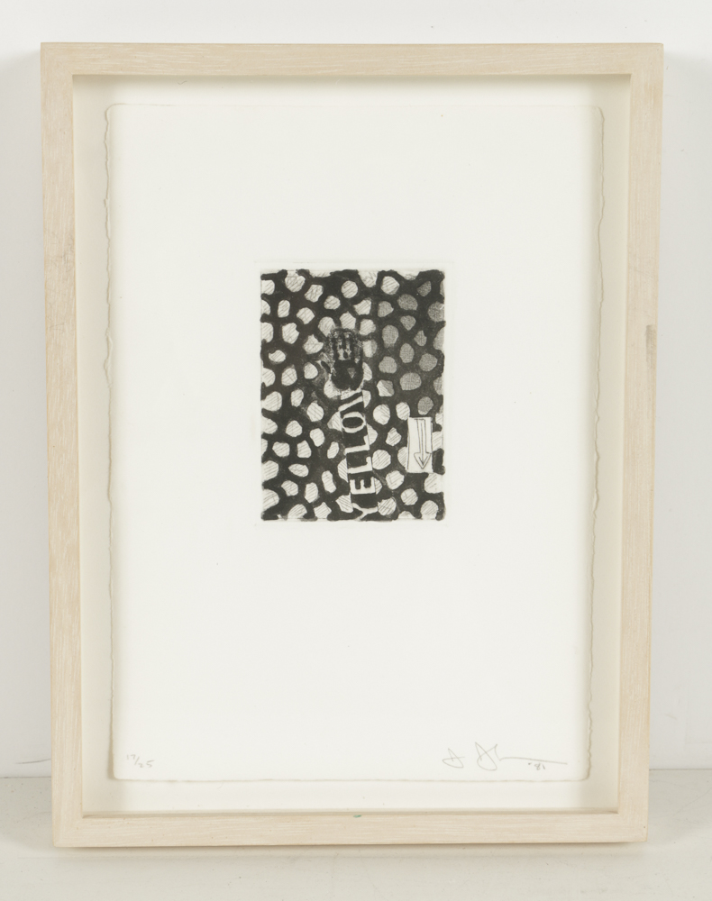 Jasper Johns Signed Limited Edition Etchings with Aquatint "Untitled (Red, Yellow, Blue)"