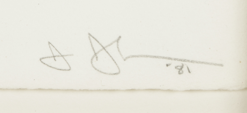 Jasper Johns Signed Limited Edition Etchings with Aquatint "Untitled (Red, Yellow, Blue)"