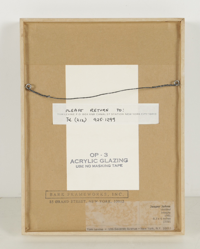 Jasper Johns Signed Limited Edition Etchings with Aquatint "Untitled (Red, Yellow, Blue)"