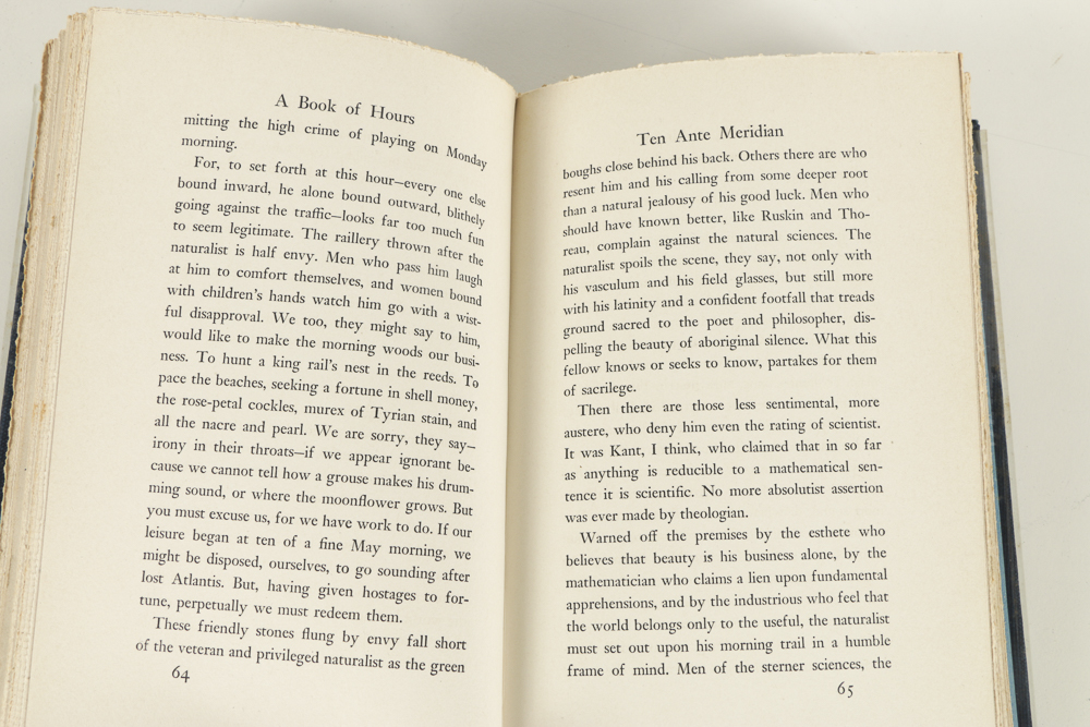 Donald Culross Peattie Signed Limited Edition "A Book of Hours" 1937