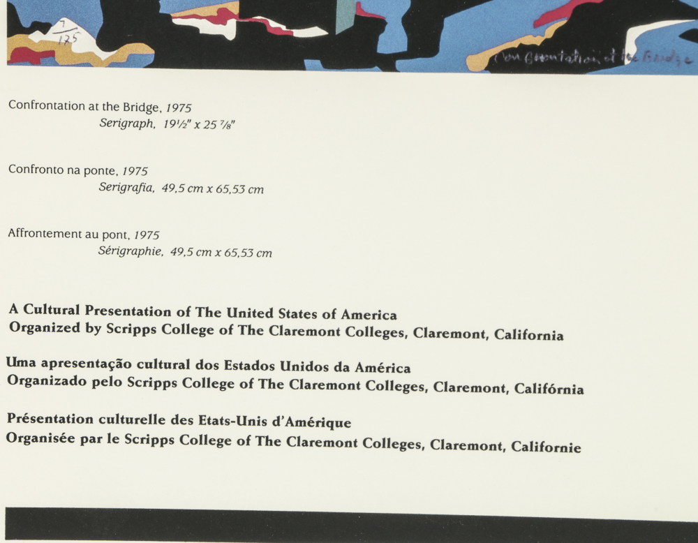 Offset Lithograph Exhibition Poster "Jacob Lawrence: Drawings and Prints"