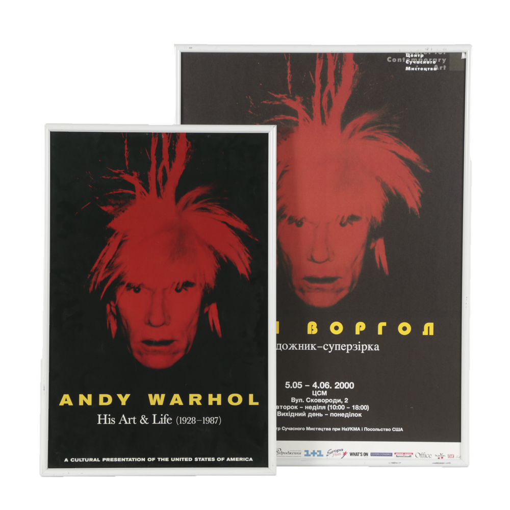 Pair of Halftone Exhibition Posters After Andy Warhol