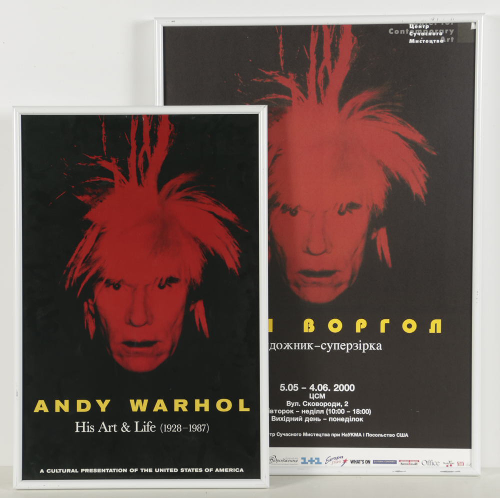 Pair of Halftone Exhibition Posters After Andy Warhol