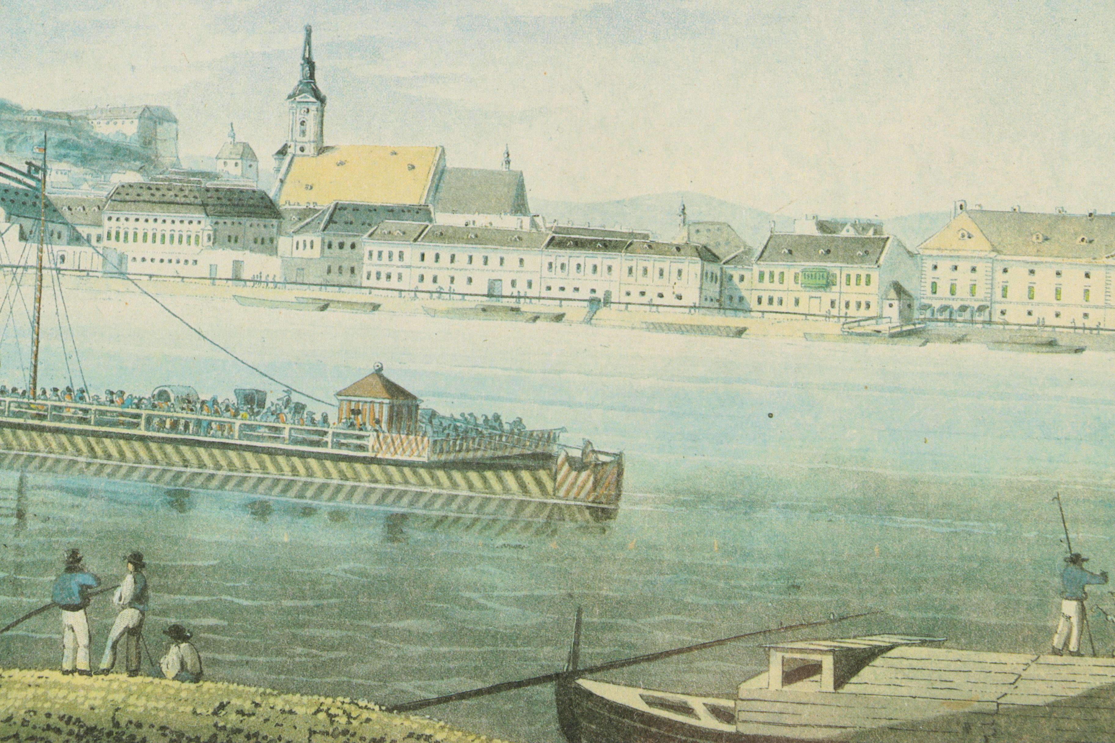 Offset Lithograph After Edouard Gurk's 1825 Etching "Pressburg"