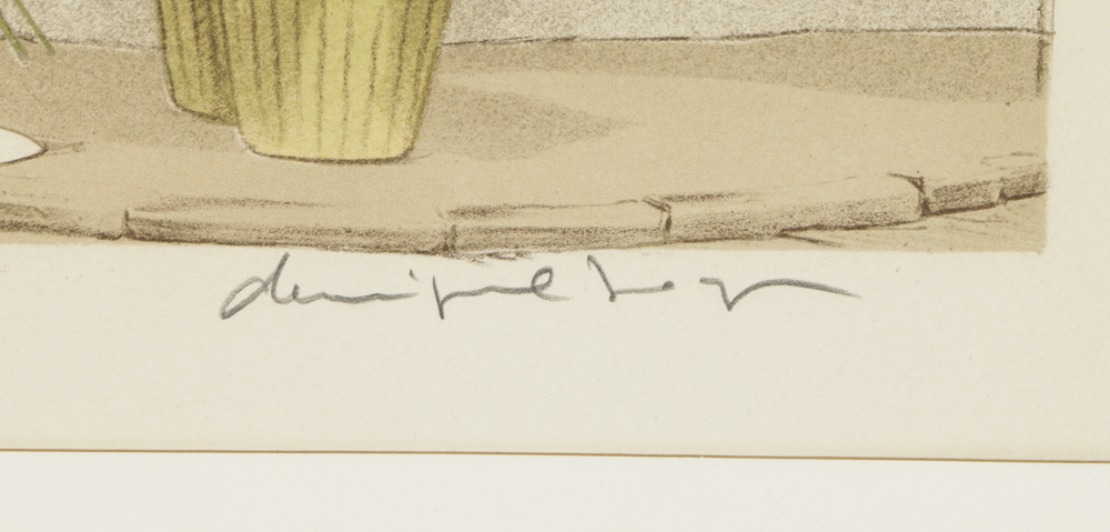 Dennis Paul Noyer Limited Edition Lithograph on Paper "La Maison Rose"