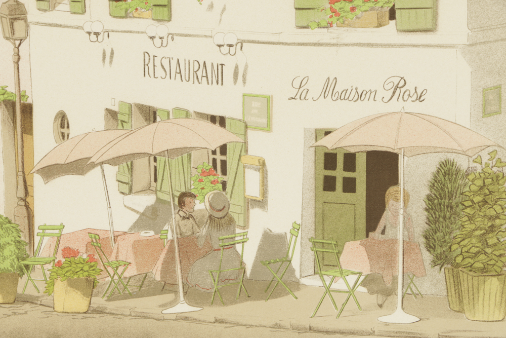 Dennis Paul Noyer Limited Edition Lithograph on Paper "La Maison Rose"