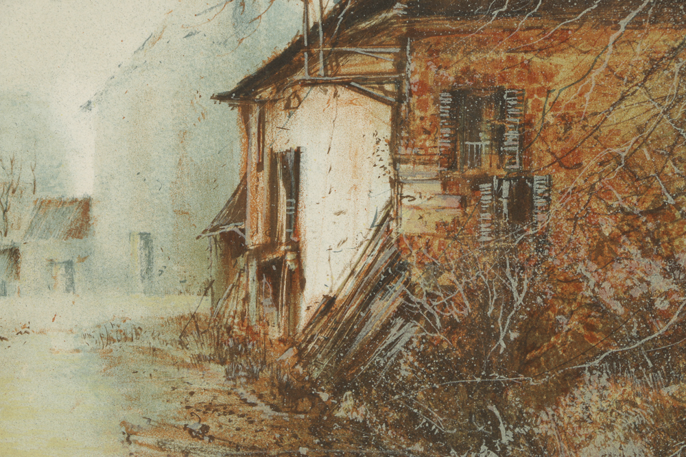 Signed Limited Edition Lithograph on Paper of Rural Landscape