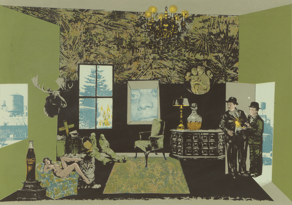 Robert Burkert Limited Edition Serigraph Print "The Interior (With Stan and Ollie)"