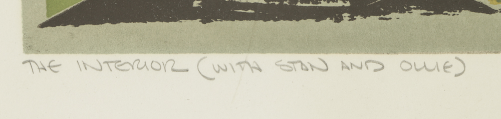 Robert Burkert Limited Edition Serigraph Print "The Interior (With Stan and Ollie)"