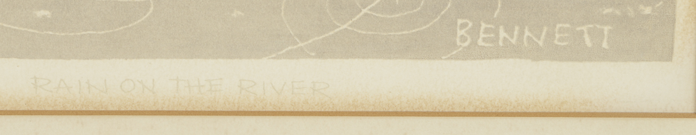 Elton Bennett Serigraph on Paper "Rain on the River"