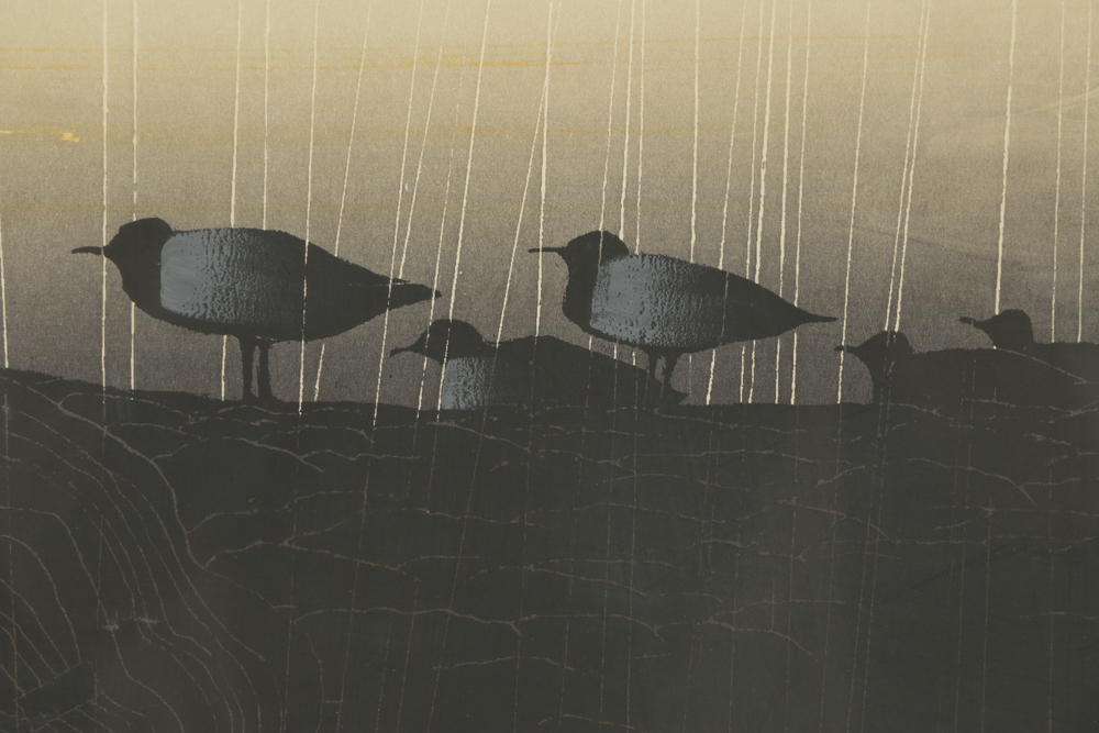 Elton Bennett Serigraph on Paper "Rain on the River"