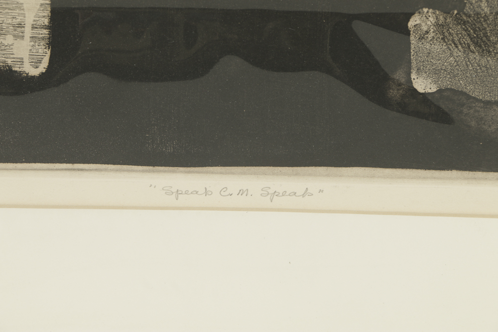 John Ihle Limited Edition Aquatint Etching "Speak C.M. Speak"