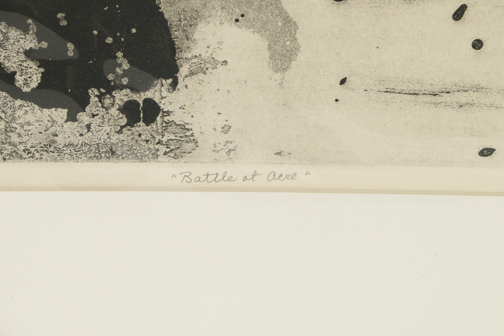 John Ihle Limited Edition Etching "Battle at Acre"