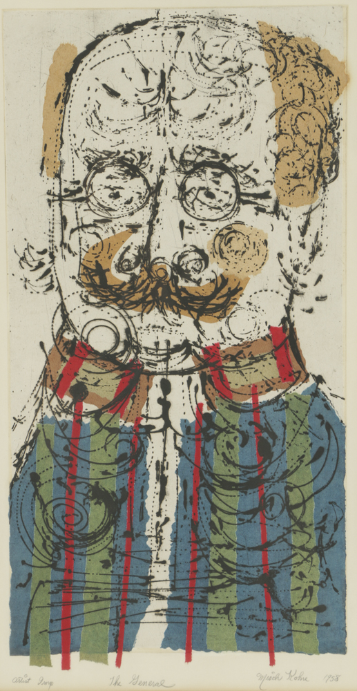 Mish Kohn Artist's Proof Color Etching on Paper "The General"