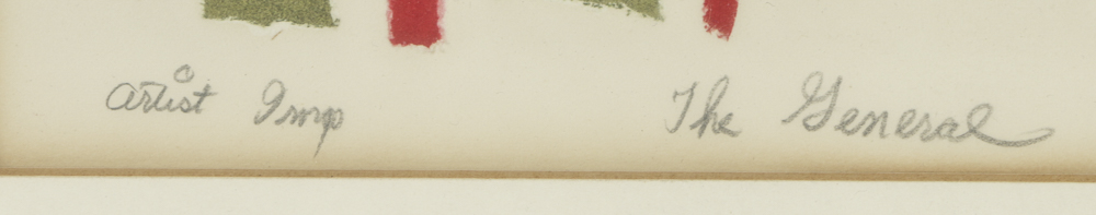 Mish Kohn Artist's Proof Color Etching on Paper "The General"