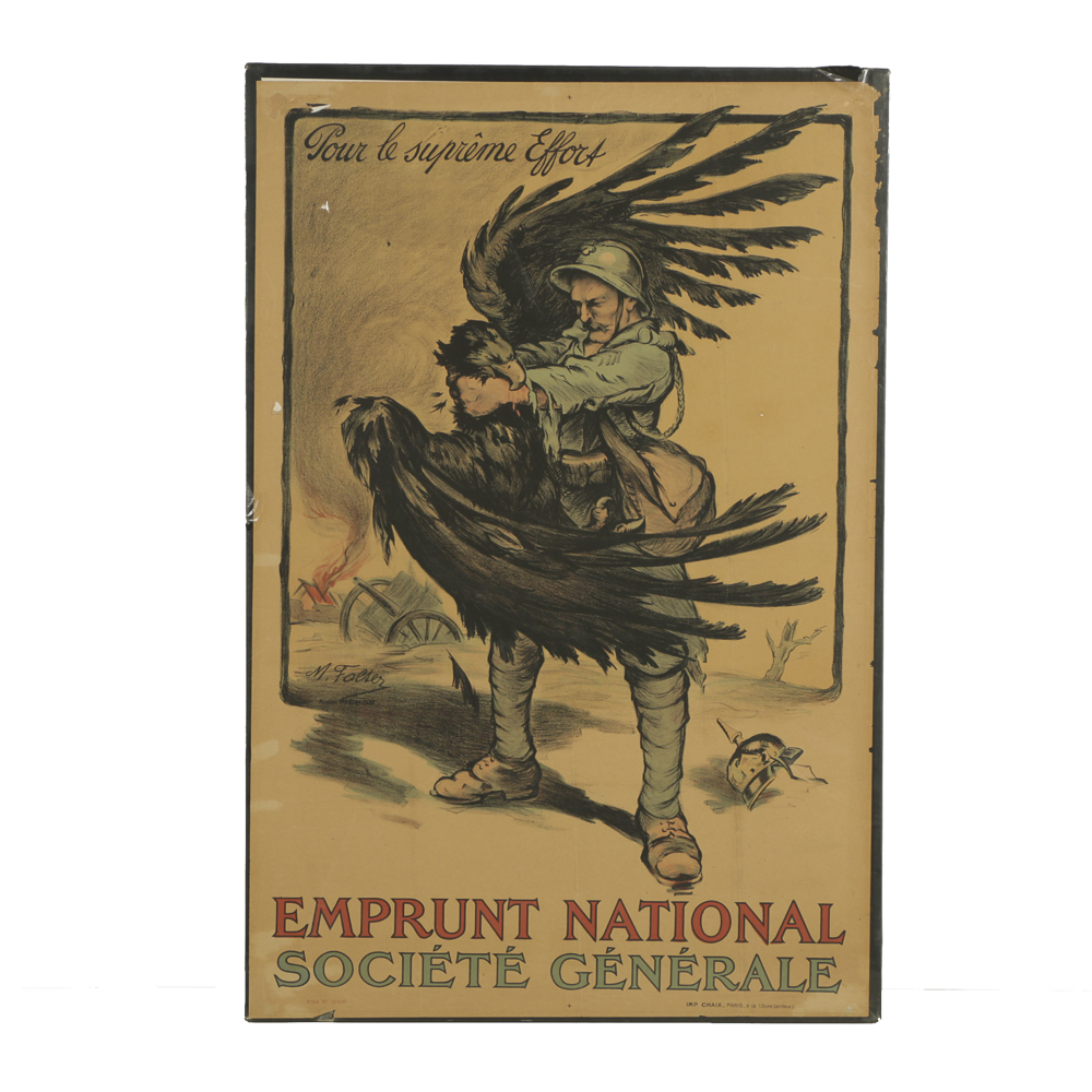 Marcel Falter French Lithograph World War I Bank Poster