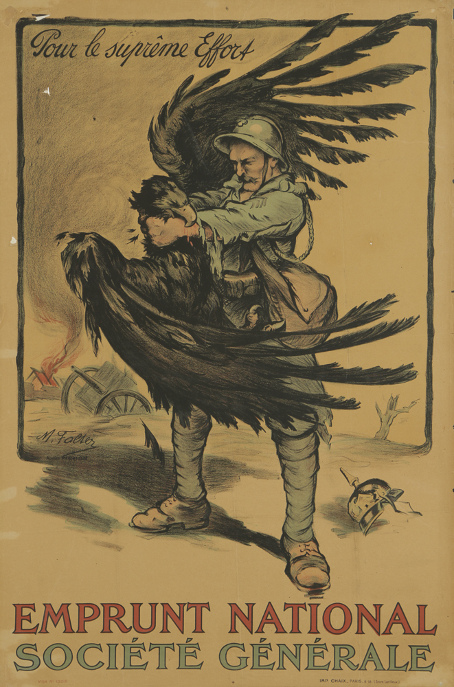 Marcel Falter French Lithograph World War I Bank Poster
