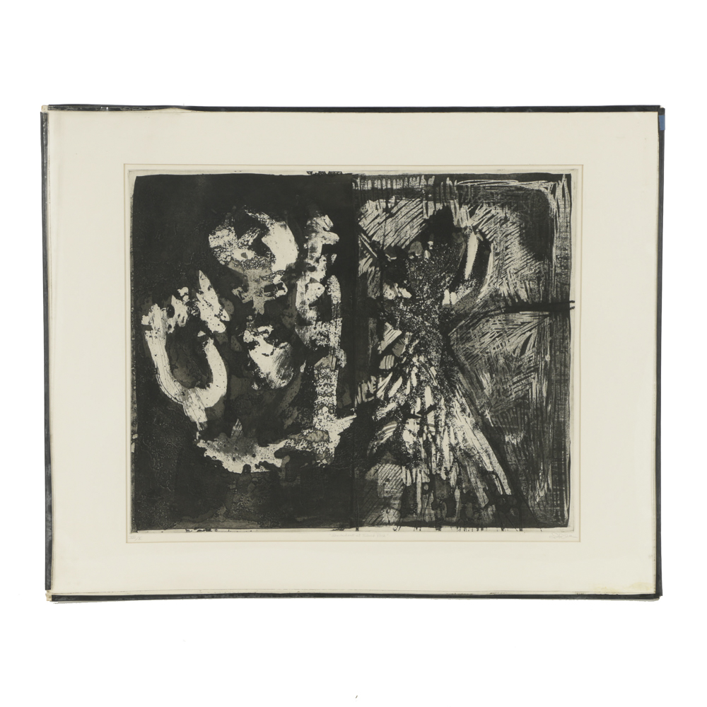 John Ihle Limited Edition Etching Aquatint on Paper "Incident at the Black Rock"