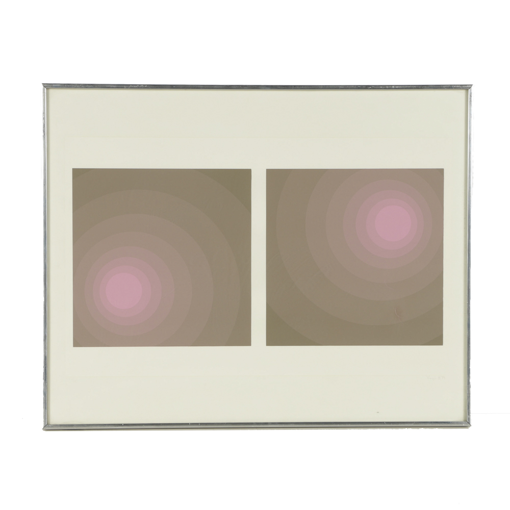 Kopi Limited Edition Serigraph on Paper of Concentric Circles