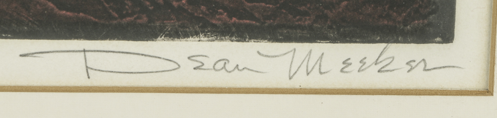 Dean Meeker Artist Proof Mixed Media Print on Paper "Genghis Khan"