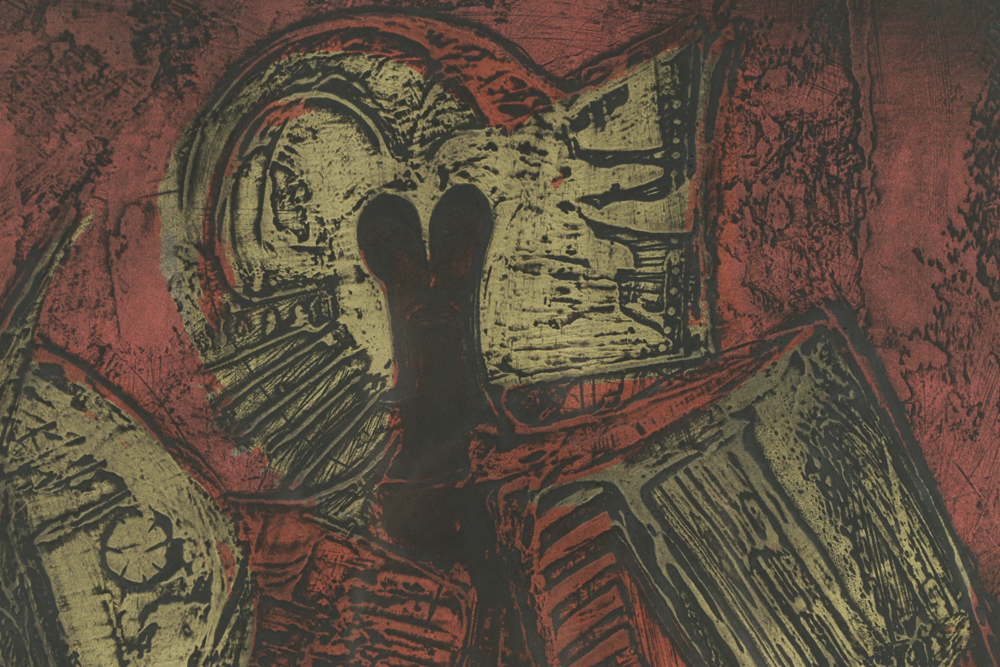 Dean Meeker Artist Proof Mixed Media Print on Paper "Genghis Khan"