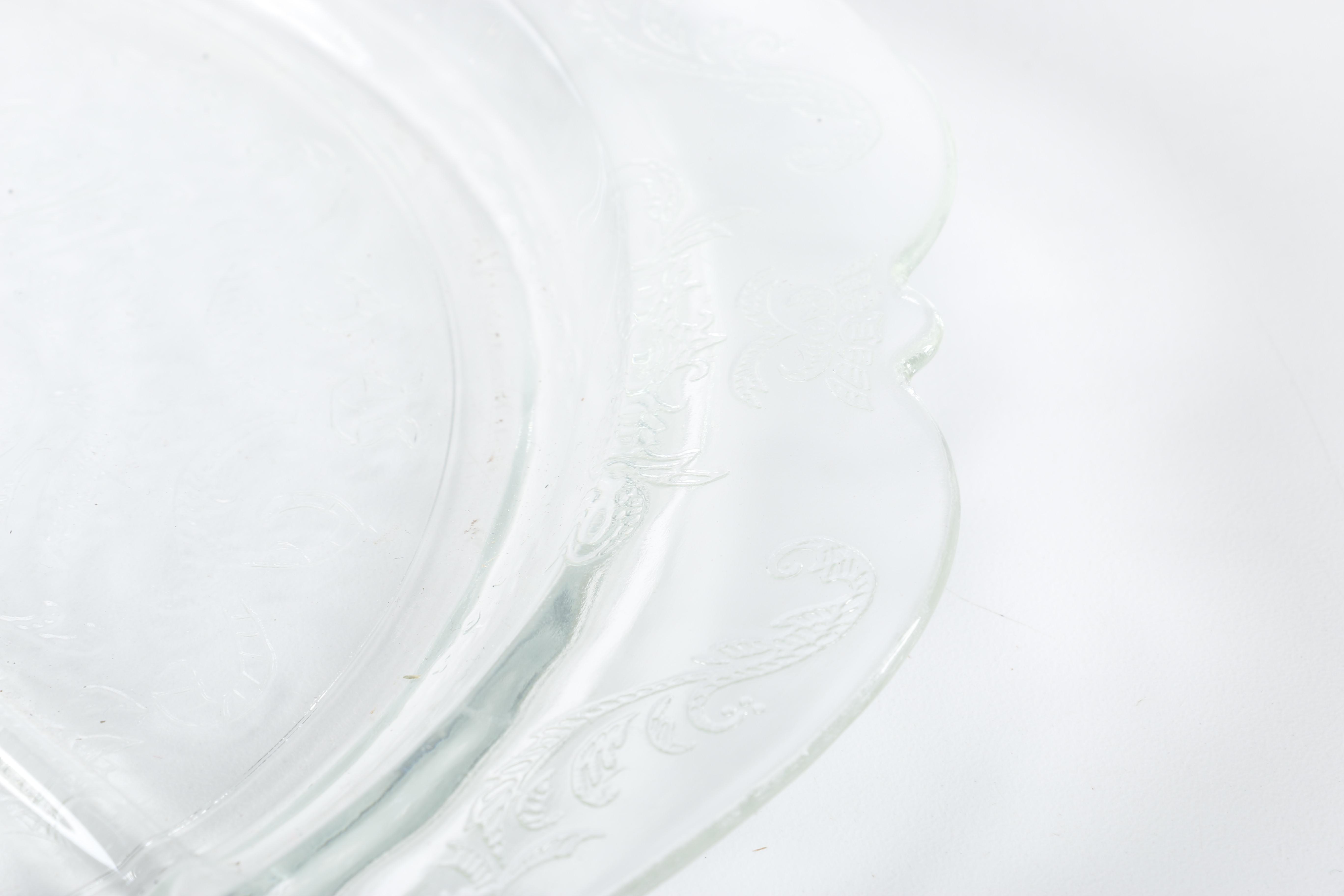 Clear Depression Glass Plate and Others