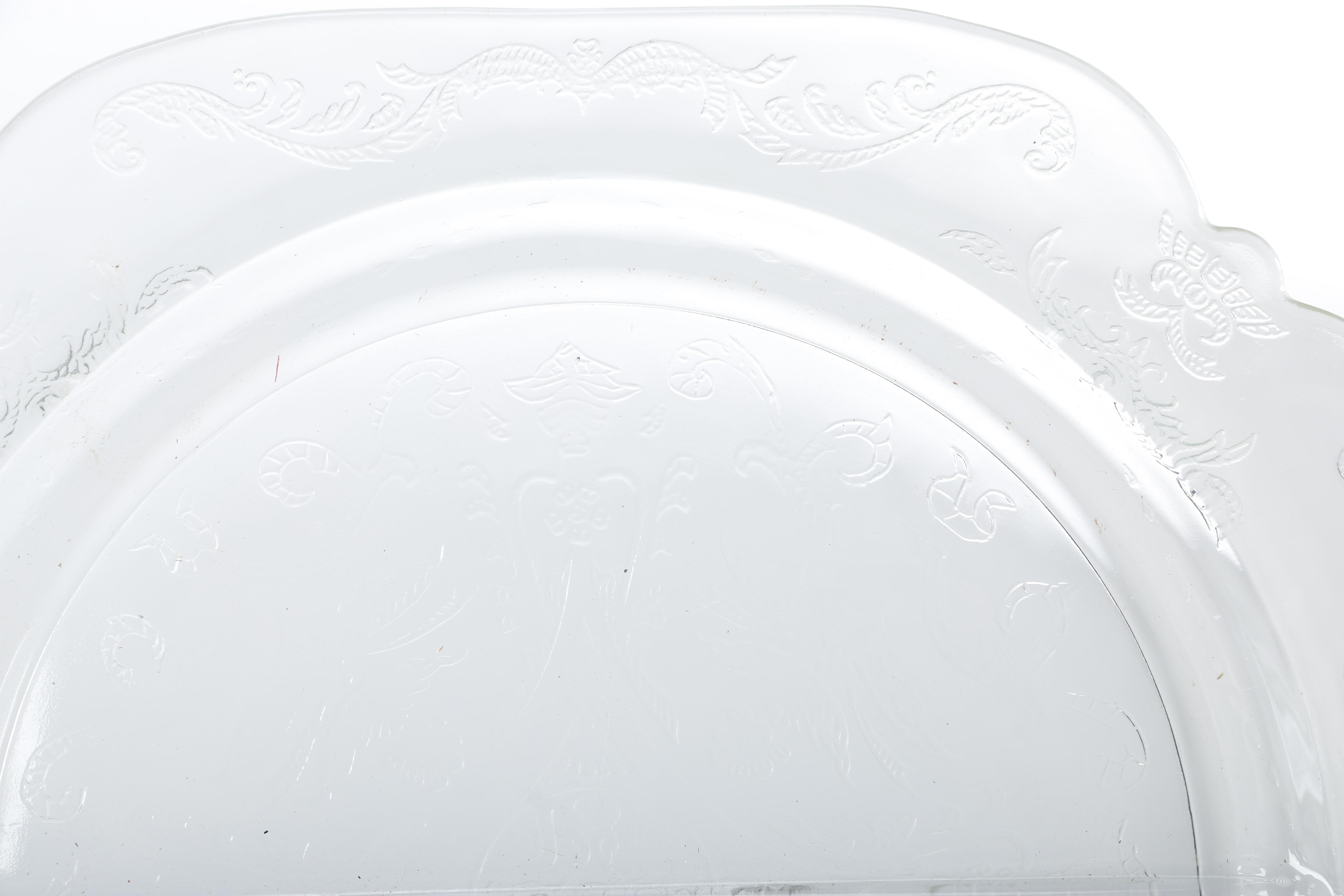 Clear Depression Glass Plate and Others