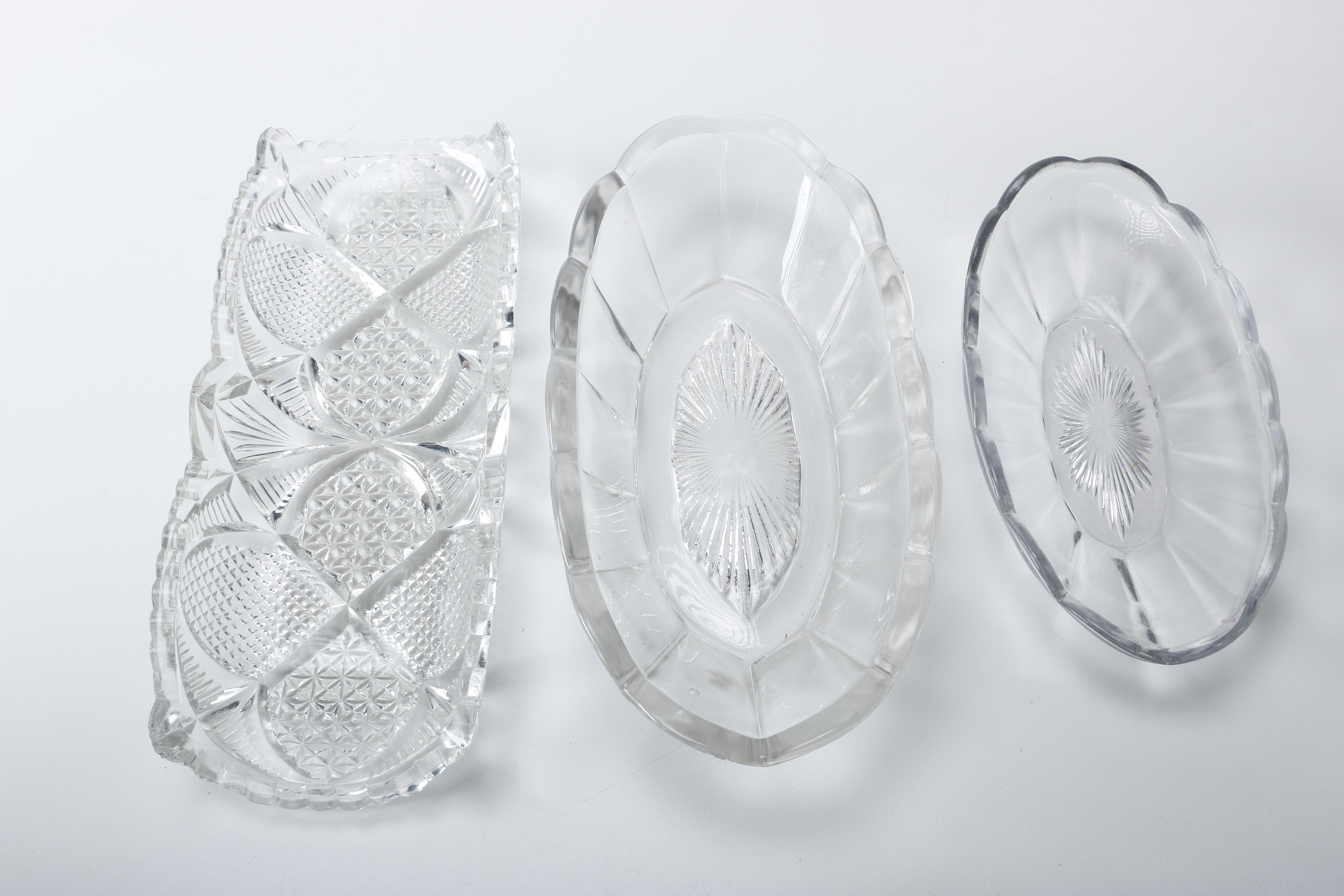 Clear Depression Glass Plate and Others