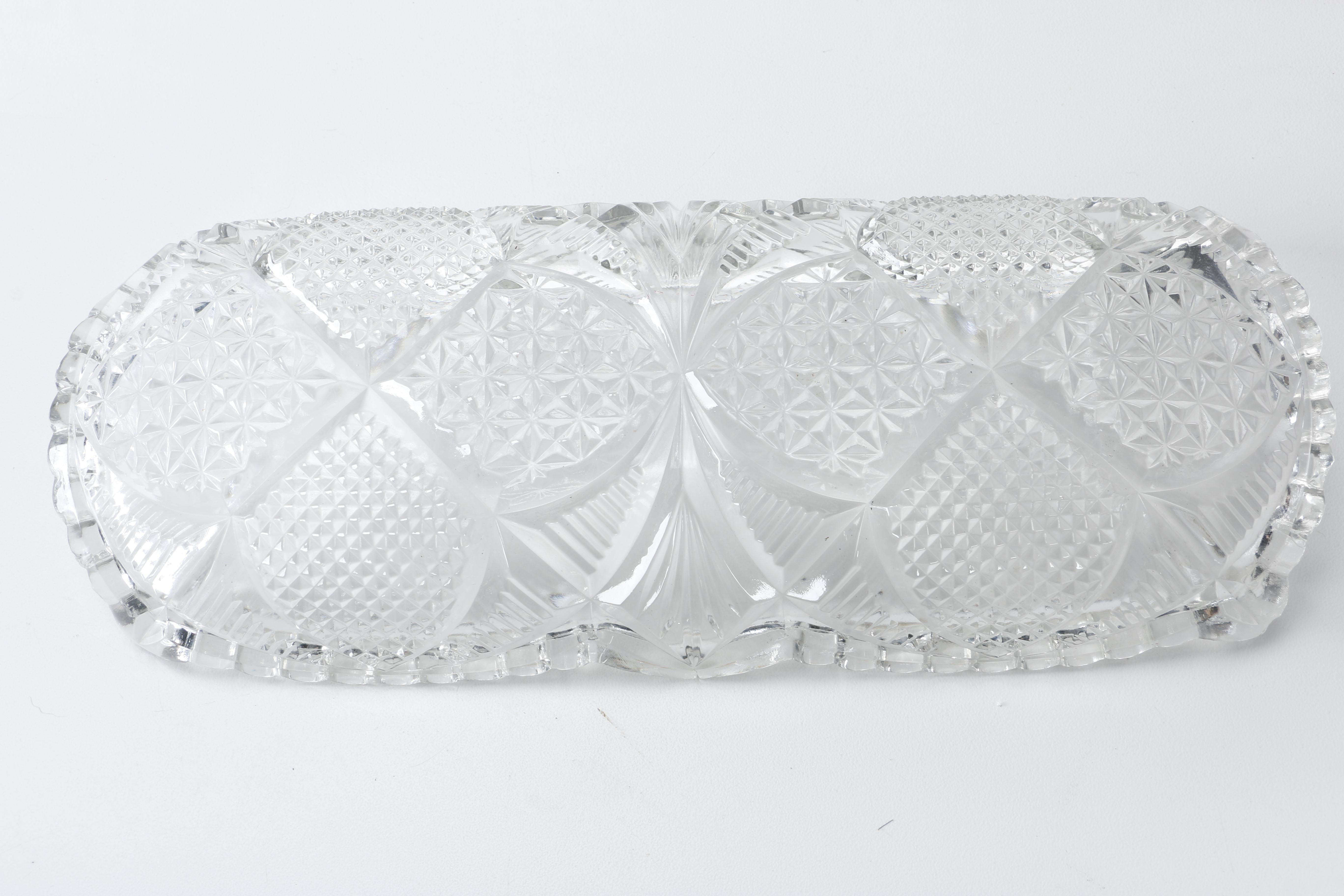 Clear Depression Glass Plate and Others