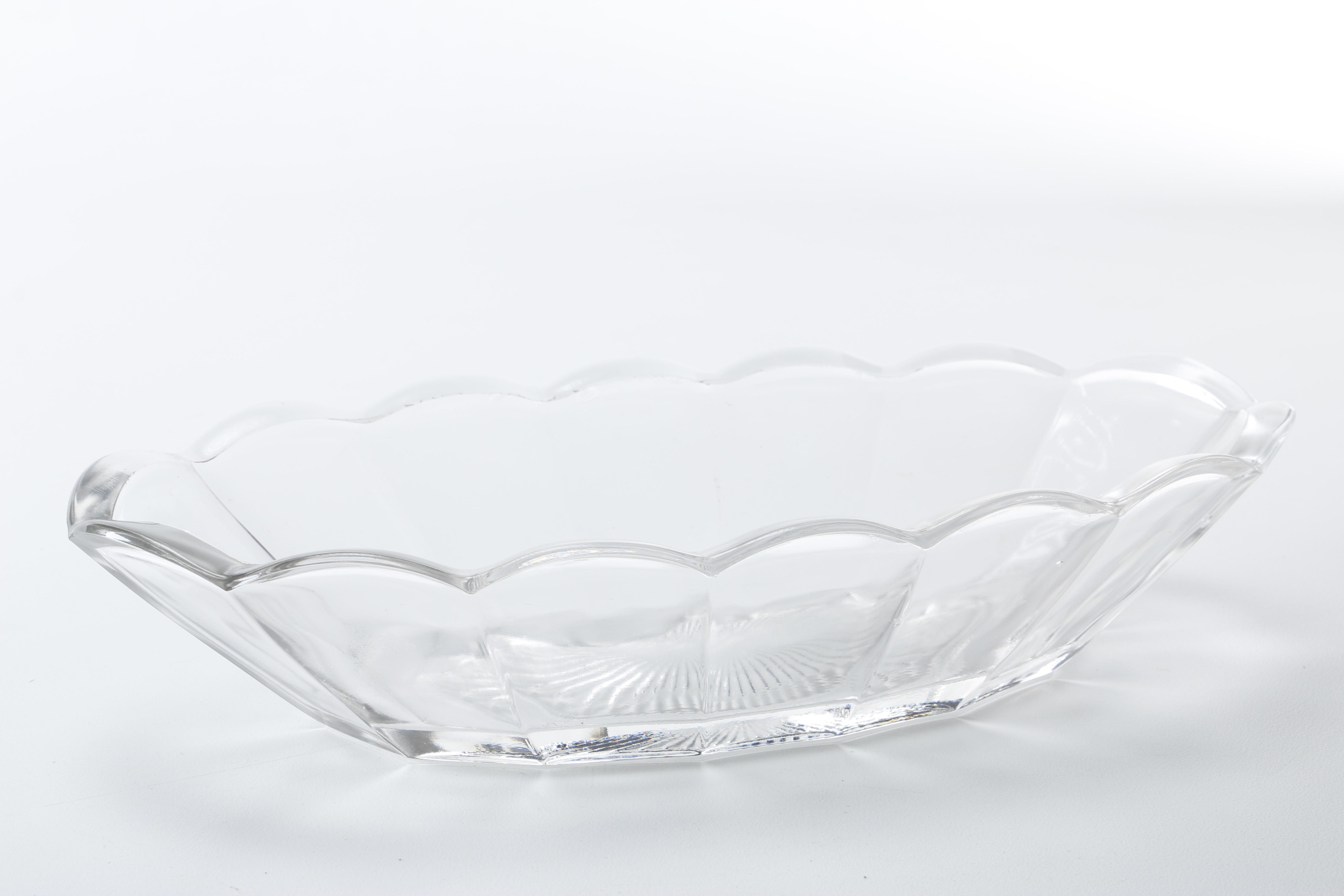 Clear Depression Glass Plate and Others