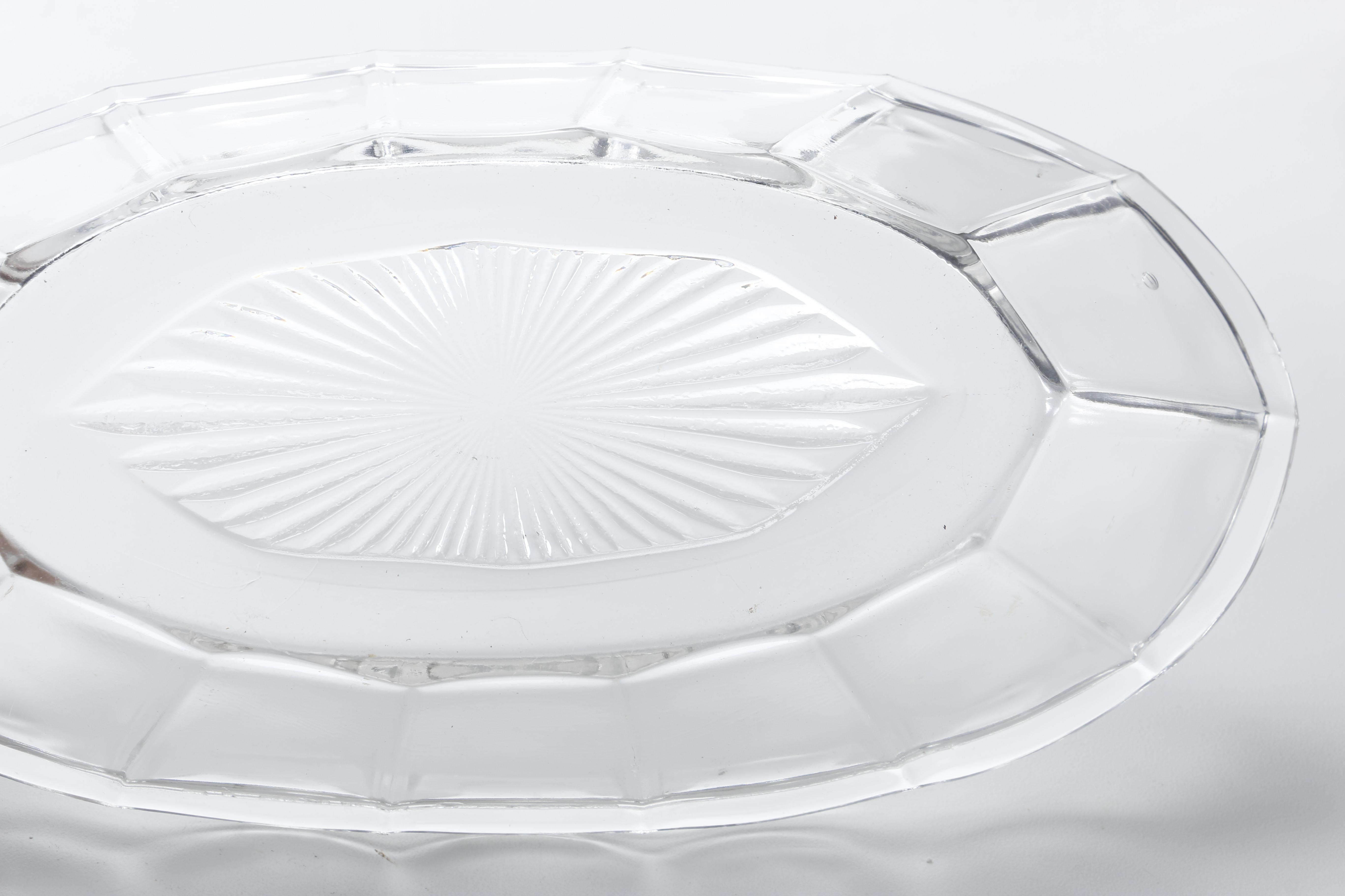 Clear Depression Glass Plate and Others