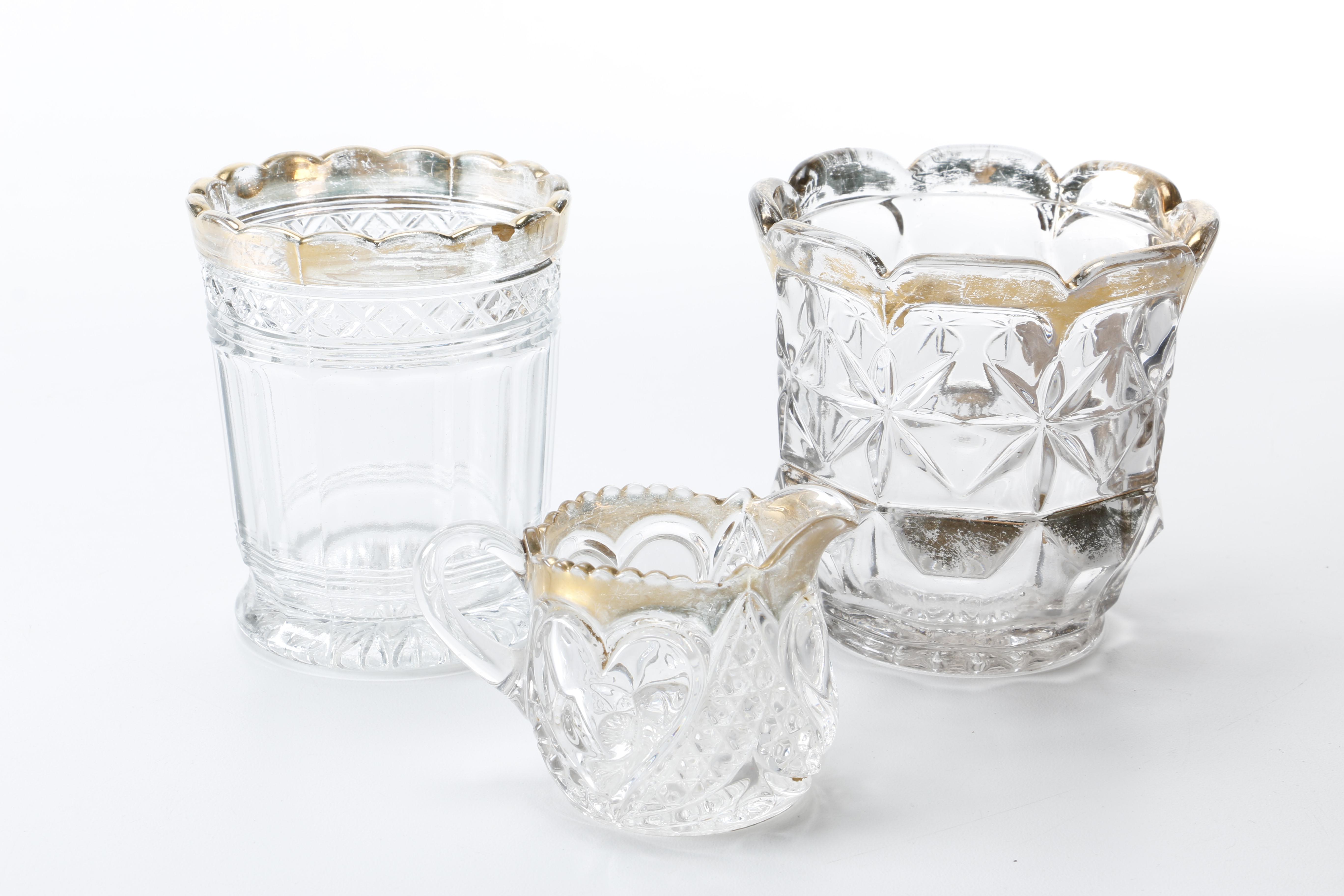 Clear Depression Glass Plate and Others