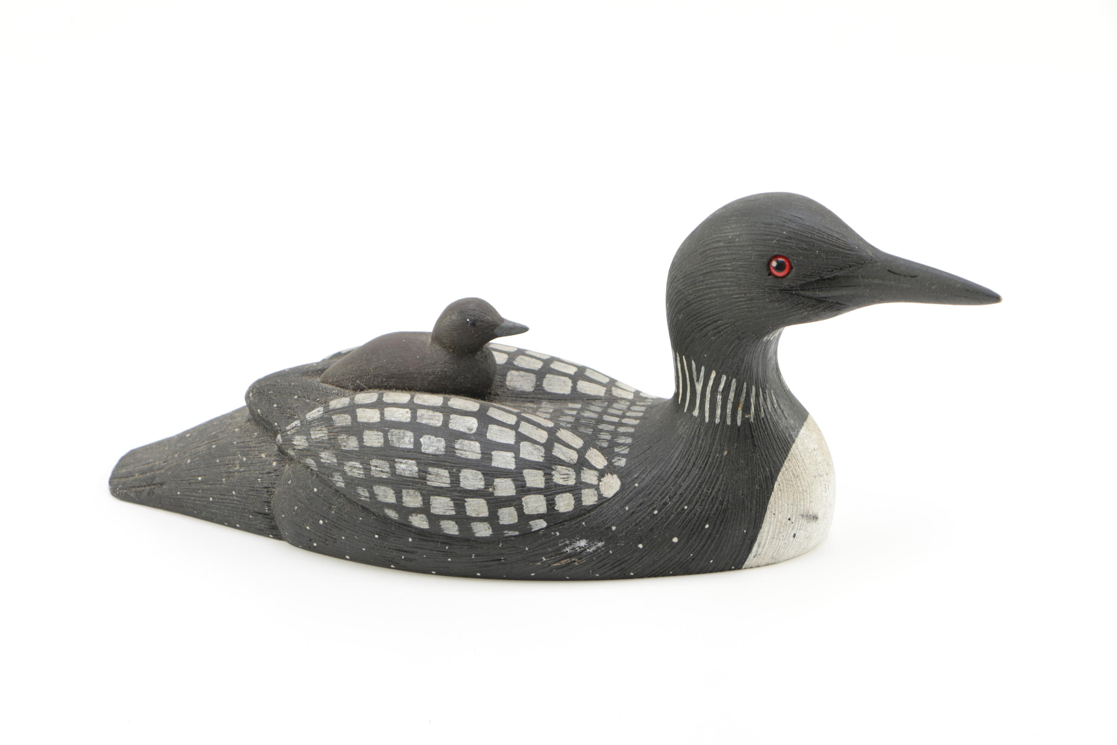 Folk Art Wooden Ducks and Bowl