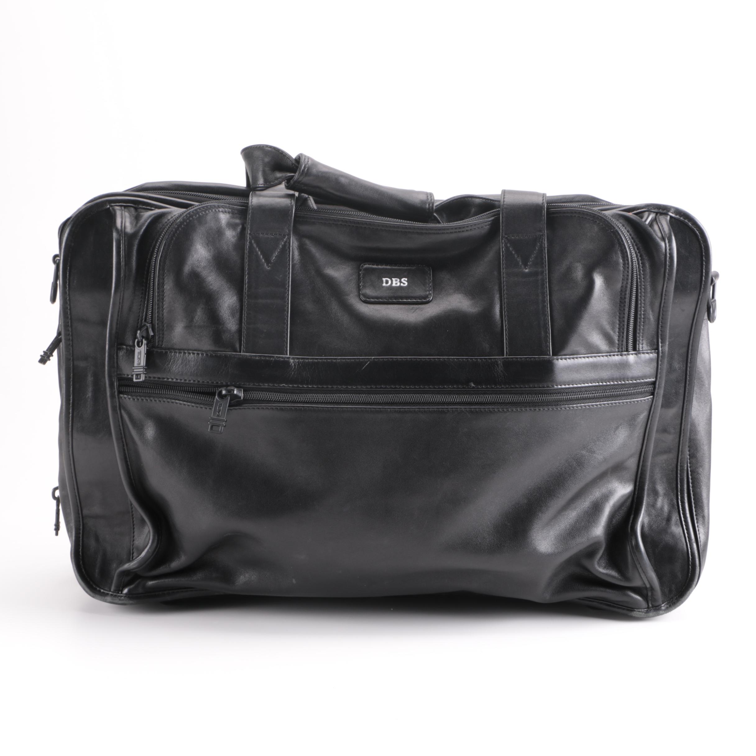 Tumi Black Leather Briefcase